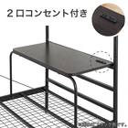 デスク付きパイプベッド(KBT-050 WH)【島忠ホームズ商品】 6枚目画像