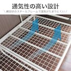 デスク付きパイプベッド(KBT-050 WH)【島忠ホームズ商品】 10枚目画像