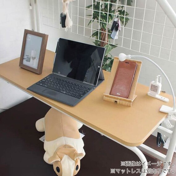 デスク付きパイプベッド(KBT-050 WH)【島忠ホームズ商品】 18枚目画像