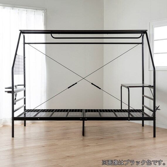 デスク付きパイプベッド(KBT-050 WH)【島忠ホームズ商品】 22枚目画像