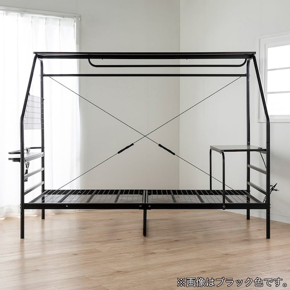 デスク付きパイプベッド(KBT-050 WH)【島忠ホームズ商品】 22枚目画像
