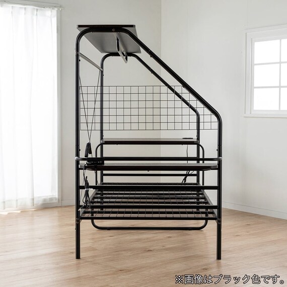 デスク付きパイプベッド(KBT-050 WH)【島忠ホームズ商品】 23枚目画像