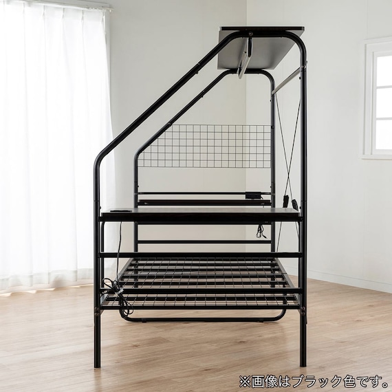 デスク付きパイプベッド(KBT-050 WH)【島忠ホームズ商品】 24枚目画像