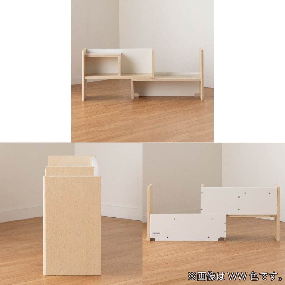 デスク＋シェルフセット(ミニマル MDF-152 WT)【島忠ホームズ商品