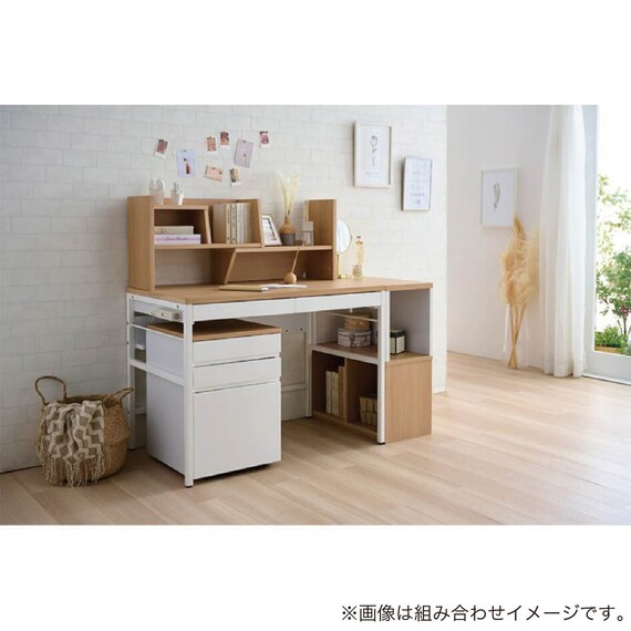 くみあわせデスク(MDF-155 MOWH コンセントBOX付き)【島忠ホームズ商品】 2枚目画像