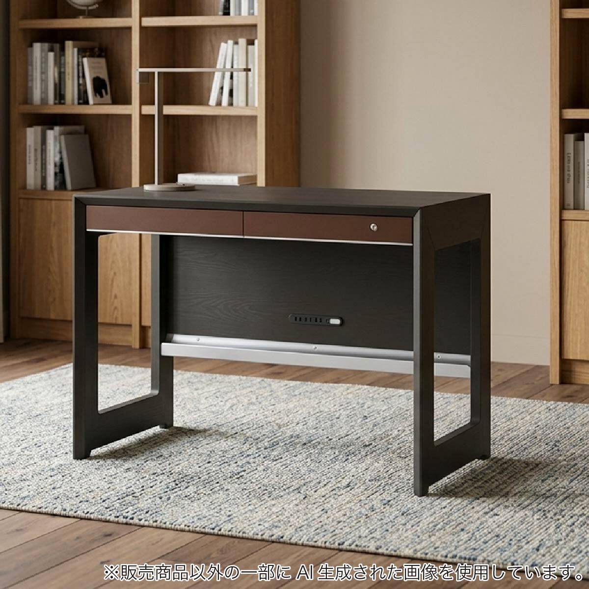 引き出し付きデスク(幅90cm WISE KWD-631 BW)【島忠ホームズ商品