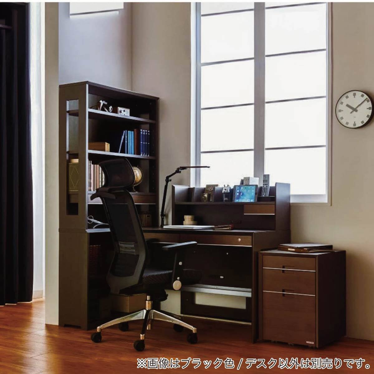 引き出し付きデスク(幅90cm WISE KWD-631 BW)【島忠ホームズ商品