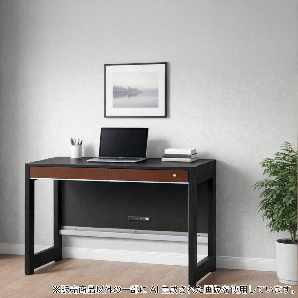 引き出し付きデスク(幅90cm WISE KWD-631 BW)【島忠ホームズ商品