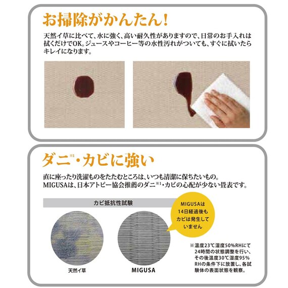 畳シングルベッド(スピーク3スリムキャビ MIGUSA WW/GR)【島忠ホームズ商品】 5枚目画像