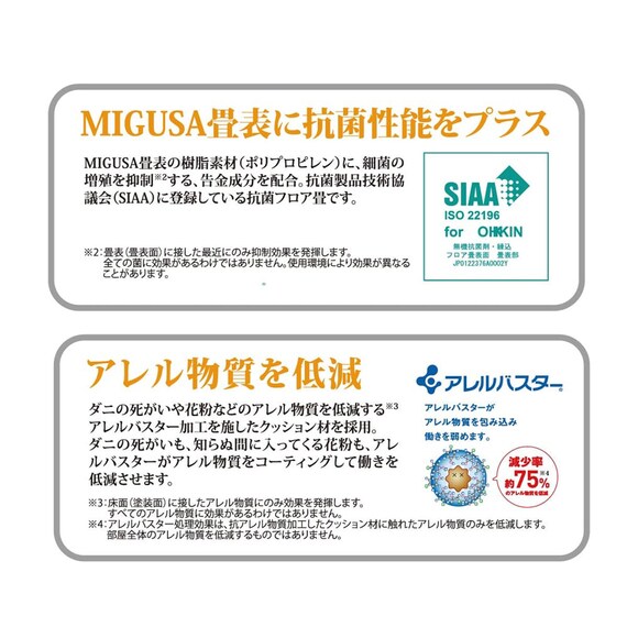 畳シングルベッド(スピーク3スリムキャビ MIGUSA WW/GR)【島忠ホームズ商品】 7枚目画像