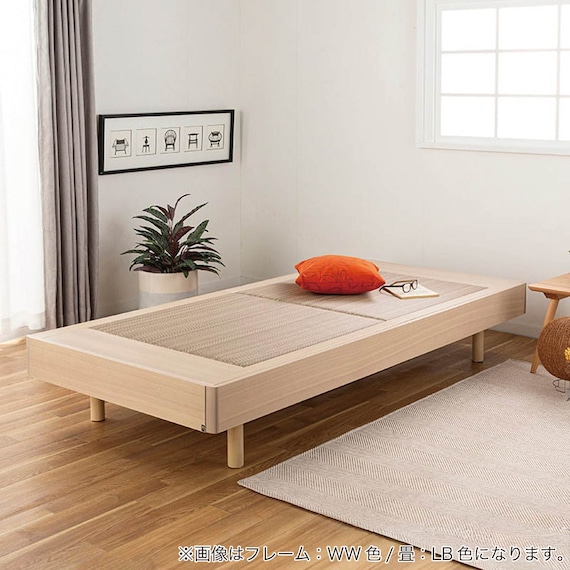 畳シングルベッド(スピーク3 ヘッドレス MIGUSA WW/GR)【島忠ホームズ商品】 9枚目画像