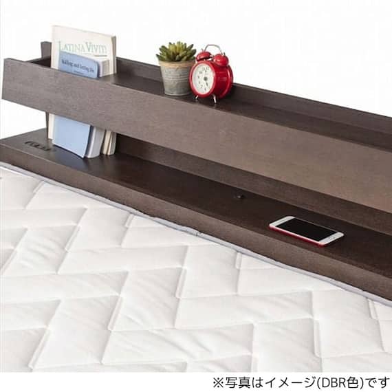 シングル棚付きベッドフレーム(スピーク3 WW)【島忠ホームズ商品】 3枚目画像