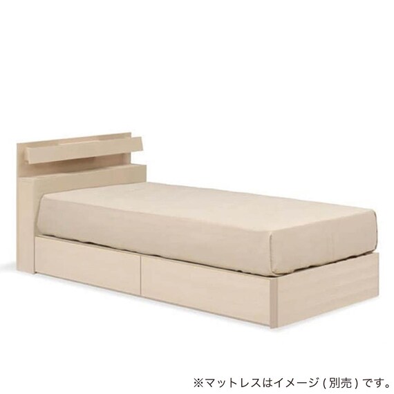 シングル 棚･収納付きベッドフレーム(スピーク3 浅型 WW)【島忠ホームズ商品】 1枚目画像