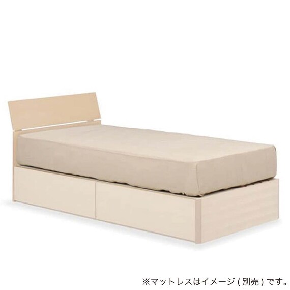 シングル収納付きベッドフレーム(スピーク3 深型 WW)【島忠ホームズ商品】 1枚目画像