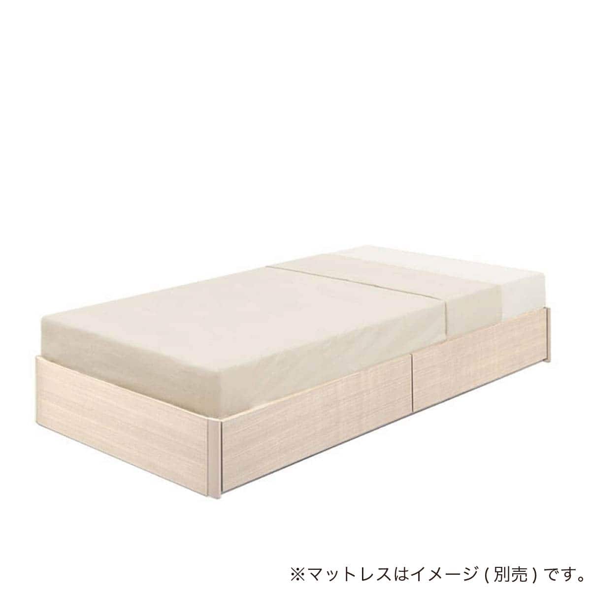 シングル 収納付きヘッドレスベッドフレーム(スピーク3 浅型 WW)【島忠