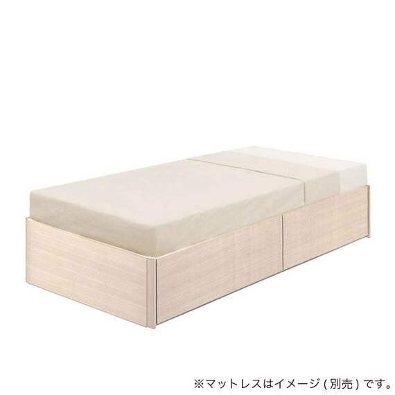 シングル 収納付きヘッドレスベッドフレーム(スピーク3 深型 WW)【島忠ホームズ商品】 1枚目画像