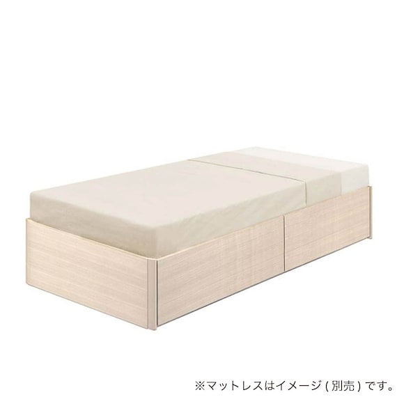 シングル 収納付きヘッドレスベッドフレーム(スピーク3 深型 WW)【島忠ホームズ商品】 1枚目画像