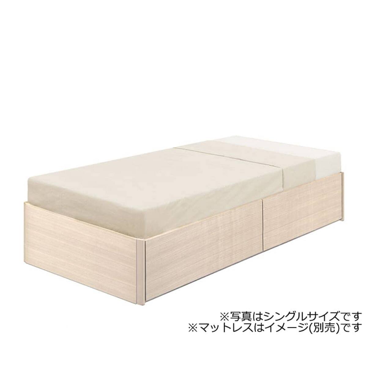 ダブル 収納付きヘッドレスベッドフレーム(スピーク3 深型 WW)【島忠