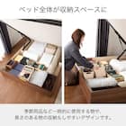 セミシングル 棚・照明・コンセント・収納付きベッドフレーム(チョイスミー CI 300たて開き WH)【島忠ホームズ商品】 5枚目画像