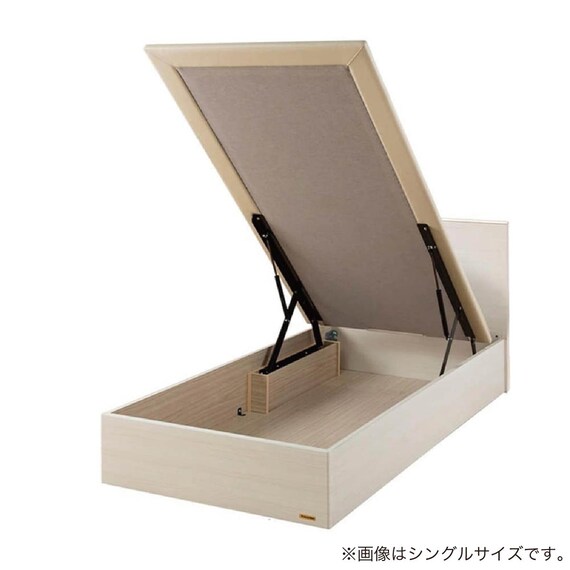 セミシングル 収納付きベッドフレーム(チョイスミーF 300たて開き WH)【島忠ホームズ商品】 1枚目画像