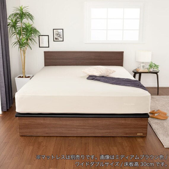 セミシングル 収納付きベッドフレーム(チョイスミーF 300たて開き WH)【島忠ホームズ商品】 9枚目画像