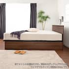 セミシングル 収納付きベッドフレーム(チョイスミーF 300たて開き WH)【島忠ホームズ商品】 11枚目画像