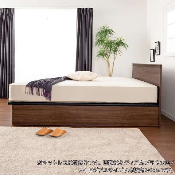 セミシングル 収納付きベッドフレーム(チョイスミーF 300たて開き WH)【島忠ホームズ商品】 11枚目画像