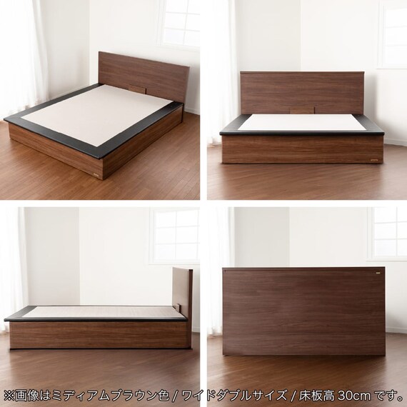 セミシングル 収納付きベッドフレーム(チョイスミーF 300たて開き WH)【島忠ホームズ商品】 14枚目画像