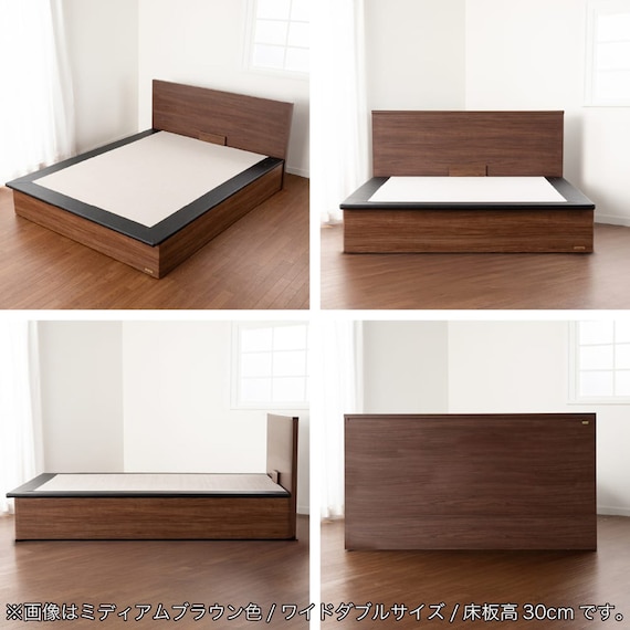 セミシングル 収納付きベッドフレーム(チョイスミーF 300たて開き WH)【島忠ホームズ商品】 14枚目画像