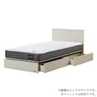 セミシングル 収納付きベッドフレーム(チョイスミーF 225引き付き WH)【島忠ホームズ商品】 1枚目画像