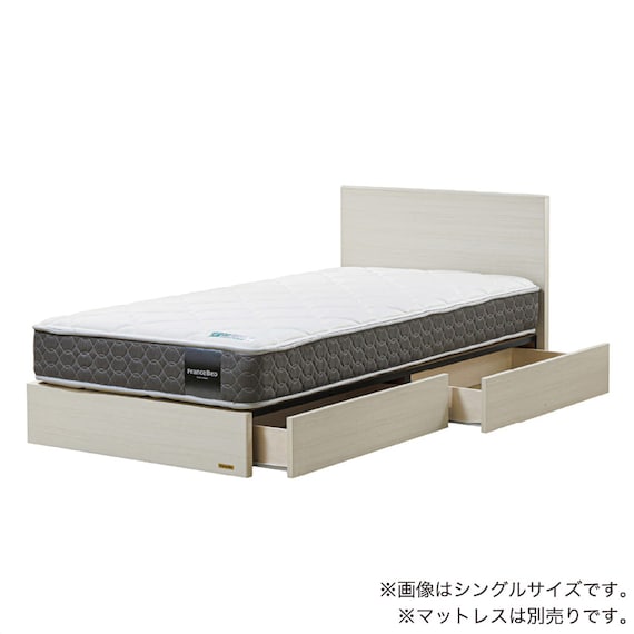 セミシングル 収納付きベッドフレーム(チョイスミーF 225引き付き WH)【島忠ホームズ商品】 1枚目画像