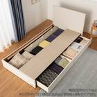 セミシングル 収納付きベッドフレーム(チョイスミーF 260引き付き WH)【島忠ホームズ商品】 17枚目画像