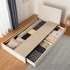 セミシングル 収納付きベッドフレーム(チョイスミーF 260引き付き WH)【島忠ホームズ商品】 17枚目画像