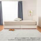 セミシングル 収納付きベッドフレーム(チョイスミーF 300引き付き WH)【島忠ホームズ商品】 15枚目画像