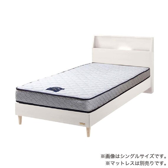 セミシングル 棚付きベッドフレーム(チョイスミー SC260レッグ WH)【島忠ホームズ商品】 1枚目画像