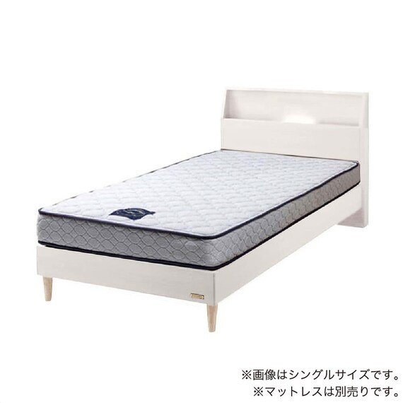 セミシングル 棚付きベッドフレーム(チョイスミー SC300レッグ WH)【島忠ホームズ商品】 1枚目画像