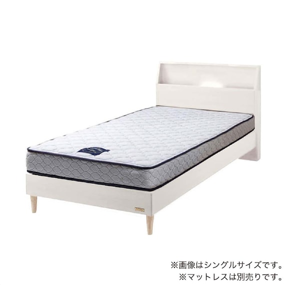 セミシングル 棚付きベッドフレーム(チョイスミー SC300レッグ WH)【島忠ホームズ商品】 1枚目画像