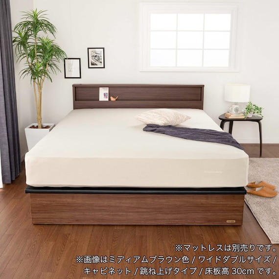 セミシングル 棚・収納付きベッドフレーム(チョイスミー SC300たて開き WH)【島忠ホームズ商品】 10枚目画像