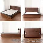 セミシングル 棚・収納付きベッドフレーム(チョイスミー SC300たて開き WH)【島忠ホームズ商品】 14枚目画像