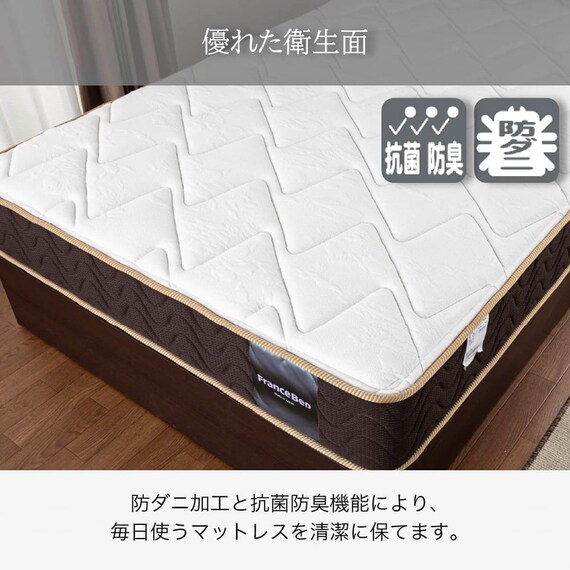 セミシングルマットレス(ハイジェニックプレミアムPW)【島忠ホームズ商品】 8枚目画像