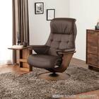 パーソナルチェア 本革(一部合成皮革)タイプ(R11400WRG M ウォールナット/ブラウン)【島忠ホームズ商品】 1枚目画像