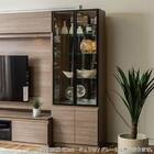 キャビネット(シャルム 40ガラス戸 (左) グレージュ)【島忠ホームズ商品】 4枚目画像