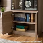 キャビネット(シャルム 40ガラス戸 (左) グレージュ)【島忠ホームズ商品】 5枚目画像