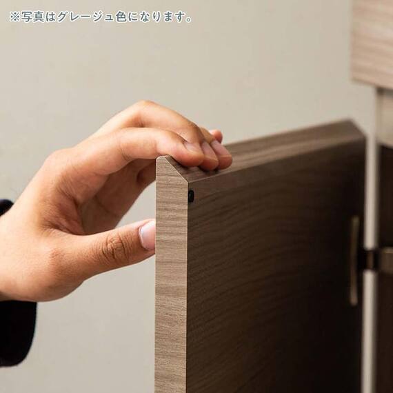 キャビネット(シャルム 40ガラス戸 (左) グレージュ)【島忠ホームズ商品】 7枚目画像