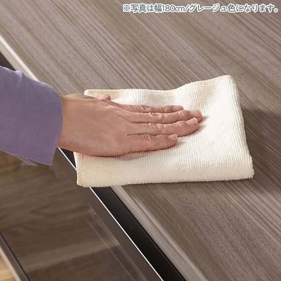 キャビネット(シャルム 40ガラス戸 (左) グレージュ)【島忠ホームズ商品】 10枚目画像