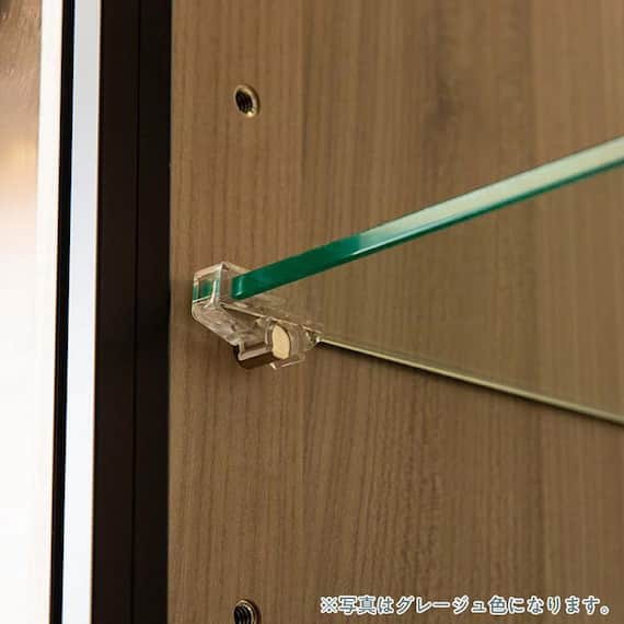 キャビネット(シャルム 60ガラス戸 グレージュ)【島忠ホームズ商品】 8枚目画像