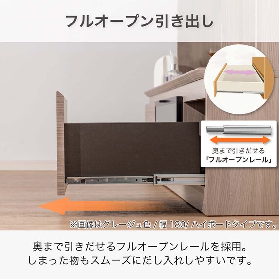 ローボード(シャルム 160 グレージュ)【島忠ホームズ商品】 7枚目画像