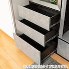 キャビネット(ブレス40 ガラス戸-L グレー)【島忠ホームズ商品】 9枚目画像