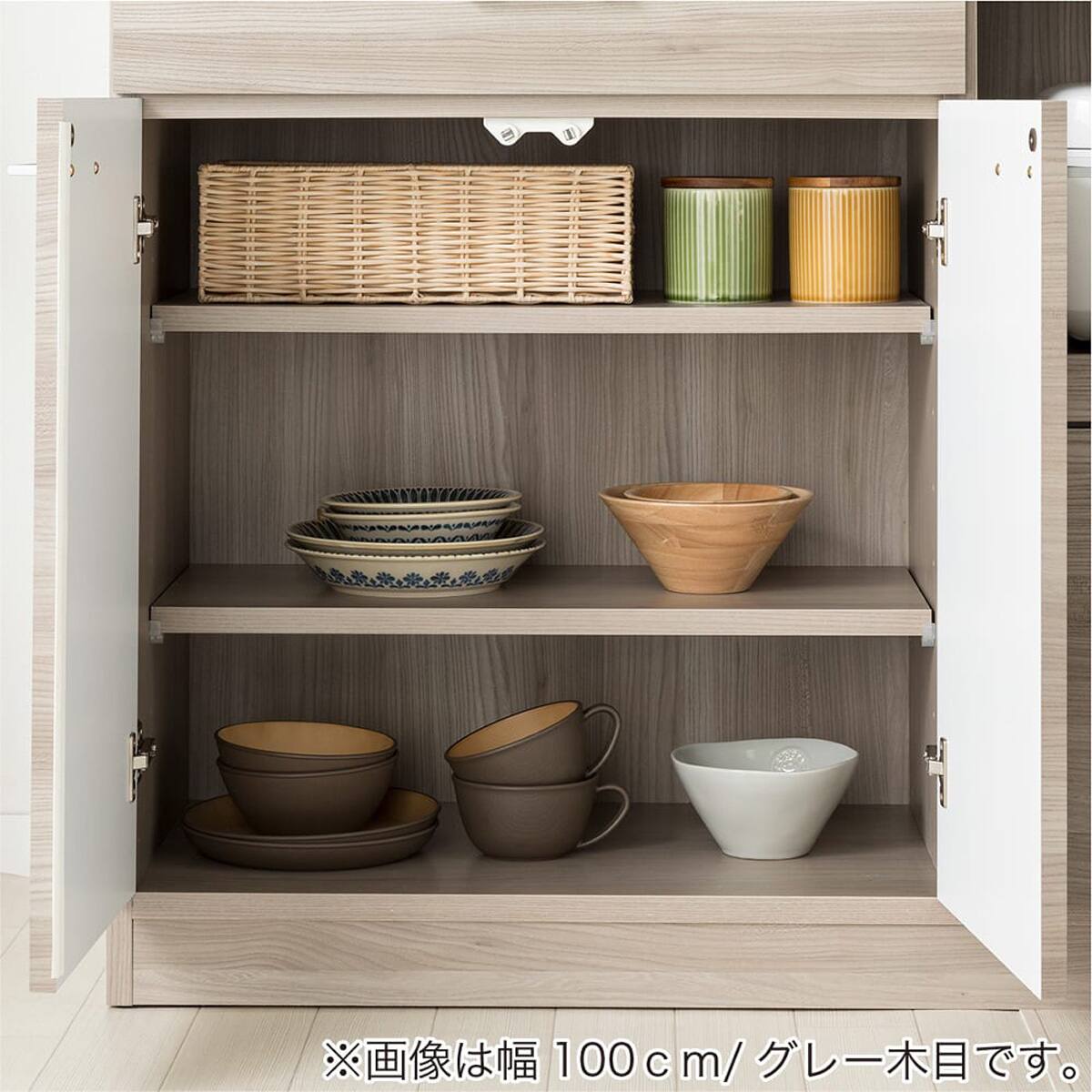 食器棚(ペレットD 60DB WH木目)【島忠ホームズ商品】 | ニトリネット