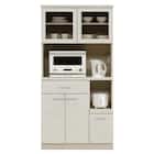 キッチンボード(ペレットD 90OP WH木目)【島忠ホームズ商品】 1枚目画像